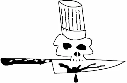 Bourdain skull logo
