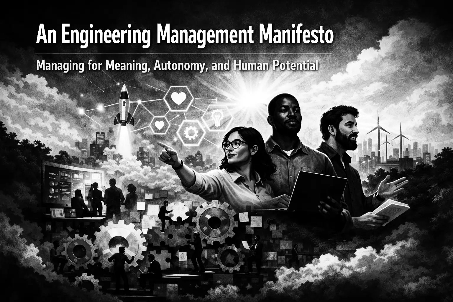 a picture showing people solving complex problems